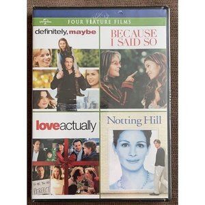 4 Movie DVD Rom Com - NEW - Definitely Maybe, Because I Said So, Love Actually